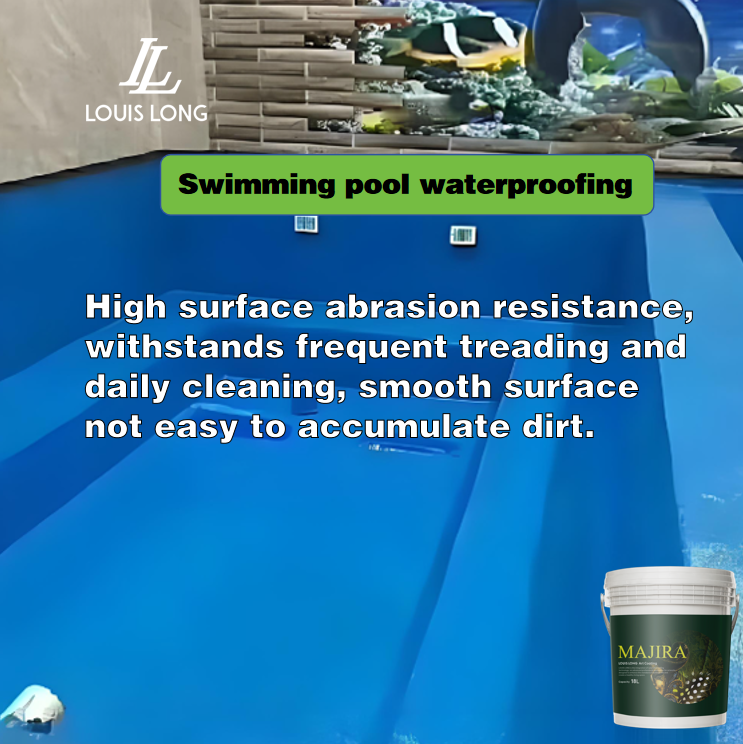 LOUIS LONG Liquid Acrylic Waterproof Wall Paint with Flat for for Building Coating Brush Application